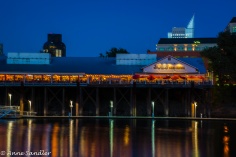 Restaurants and wharf in Old Sacramento.